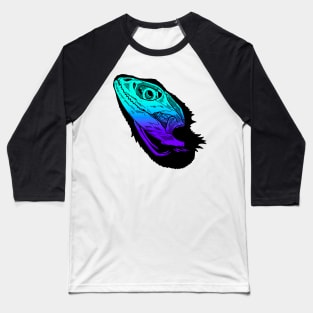 Colored Beardie Skull Baseball T-Shirt